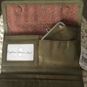Sage Leather Trifold Wallet